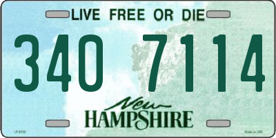 NH license plate 3407114