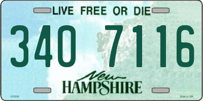 NH license plate 3407116