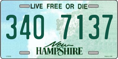 NH license plate 3407137