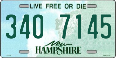 NH license plate 3407145