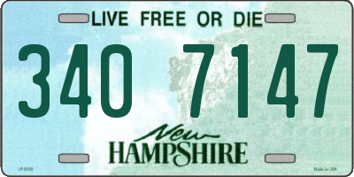 NH license plate 3407147