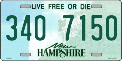 NH license plate 3407150
