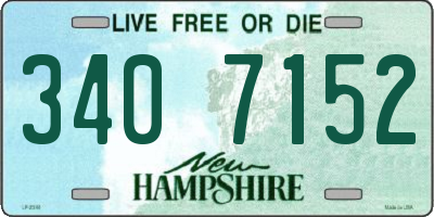 NH license plate 3407152