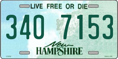 NH license plate 3407153
