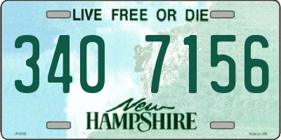 NH license plate 3407156