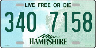 NH license plate 3407158