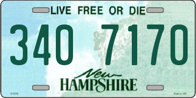 NH license plate 3407170