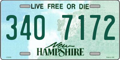 NH license plate 3407172