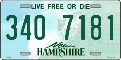 NH license plate 3407181