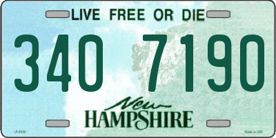 NH license plate 3407190