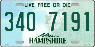 NH license plate 3407191