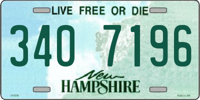 NH license plate 3407196