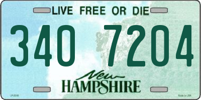 NH license plate 3407204