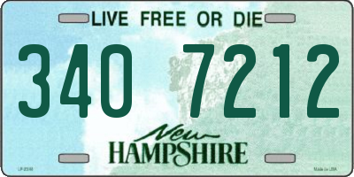 NH license plate 3407212