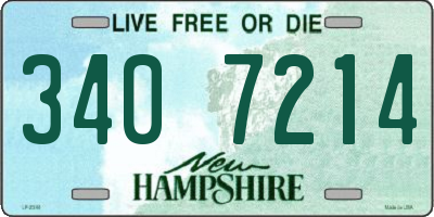 NH license plate 3407214