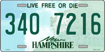 NH license plate 3407216