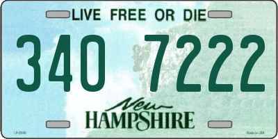 NH license plate 3407222