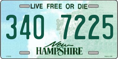 NH license plate 3407225