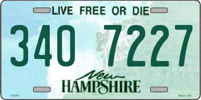 NH license plate 3407227