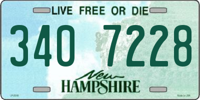 NH license plate 3407228