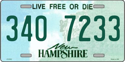 NH license plate 3407233
