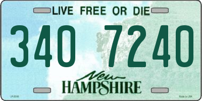 NH license plate 3407240