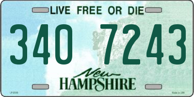 NH license plate 3407243