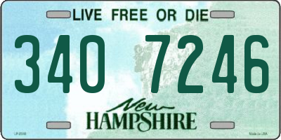 NH license plate 3407246