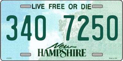 NH license plate 3407250