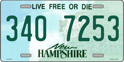 NH license plate 3407253