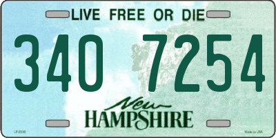 NH license plate 3407254