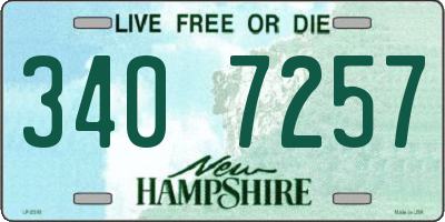 NH license plate 3407257