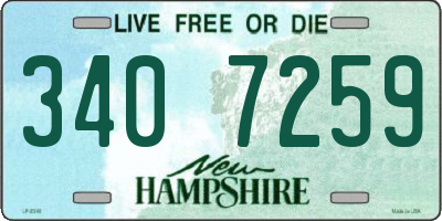 NH license plate 3407259
