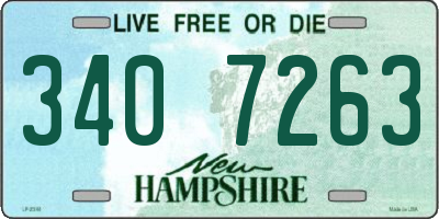 NH license plate 3407263