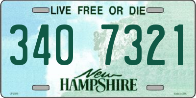 NH license plate 3407321