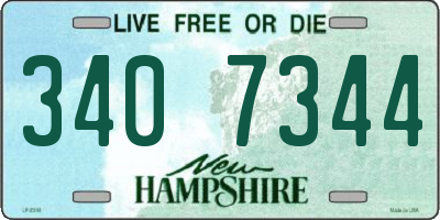 NH license plate 3407344