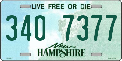 NH license plate 3407377