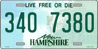 NH license plate 3407380