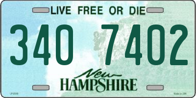 NH license plate 3407402