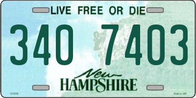 NH license plate 3407403
