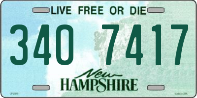NH license plate 3407417