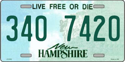 NH license plate 3407420