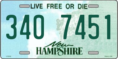 NH license plate 3407451