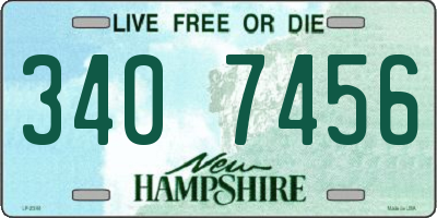 NH license plate 3407456