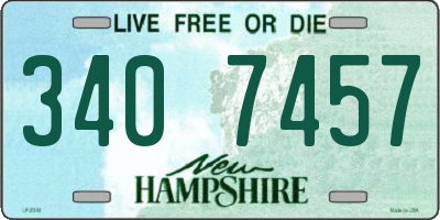 NH license plate 3407457