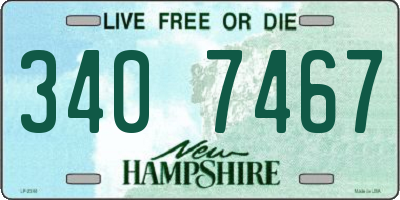 NH license plate 3407467