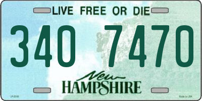 NH license plate 3407470