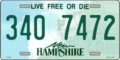 NH license plate 3407472