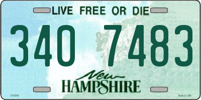 NH license plate 3407483