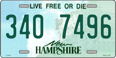 NH license plate 3407496